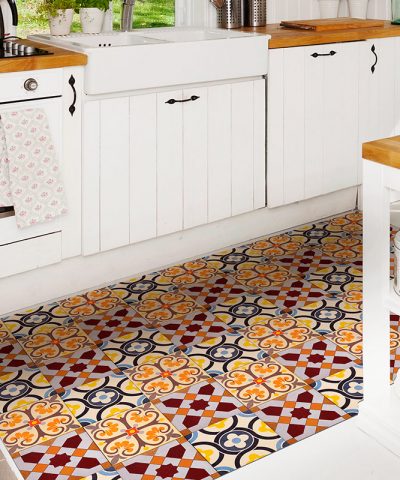 Hydra Vinyl Kitchen Floor Mat Wipeable Decorative Kitchen Floor